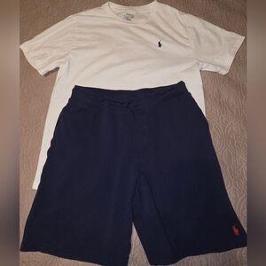 Polo by Ralph Lauren White T-Shirt & Navy Shorts Set Size XL